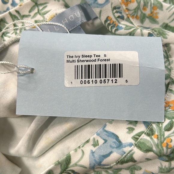 Hill House The Ivy Sleep Tee Multi Sherwood Forest Floral Cotton Sz S NEW - Picture 8 of 10